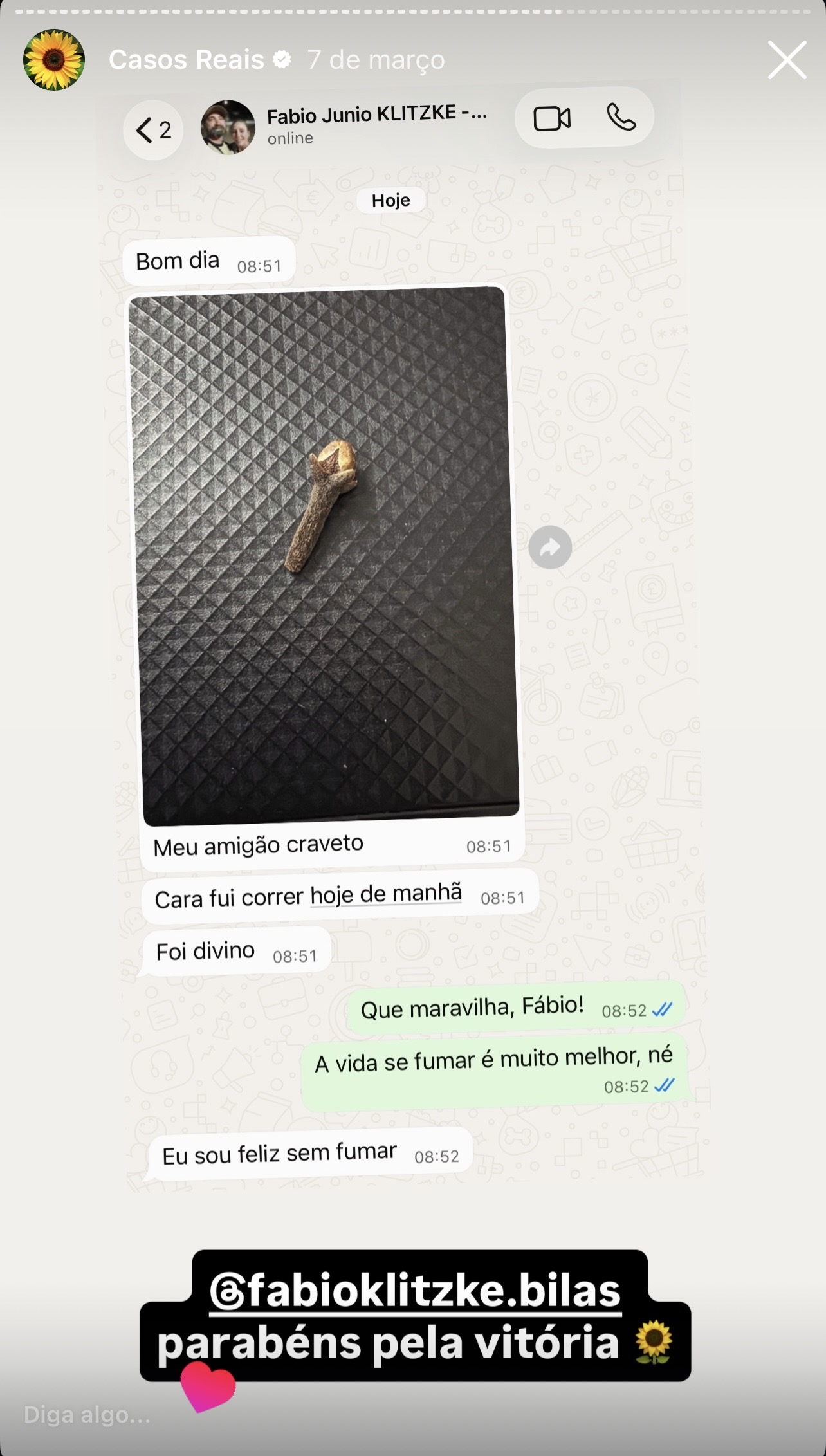 Depoimento real 21 sobre o Eu Sou Feliz Sem Fumar